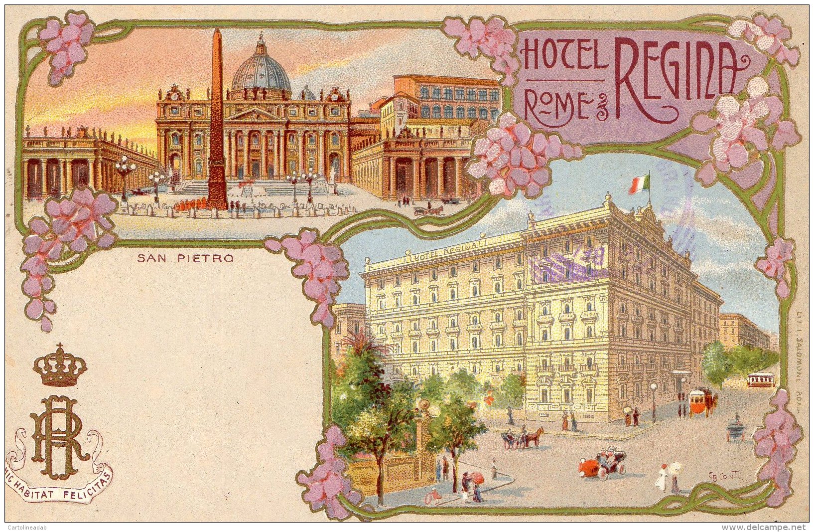 [DC9570] CPA - HOTEL REGINA - ROMA - SAN PIETRO - Non Viaggiata - Old Postcard - Alberghi & Ristoranti