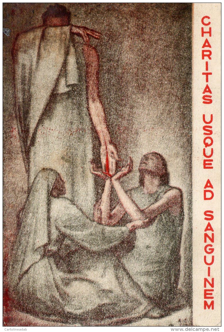 [DC9593] CPA - A.V.I.S. - ASSOCIAZIONE VOLONTARI ITALIANI SANGUE CHARITAS USQUE AD SANGUINEM Non Viaggiata Old Postcard - Altri & Non Classificati