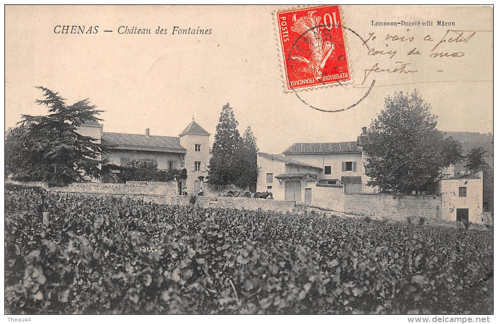 ¤¤  -    CHENAS   -  Chateau Des Fontaines   - Vignes , Raisins , Vin , Vignerons  -  ¤¤ - Chenas