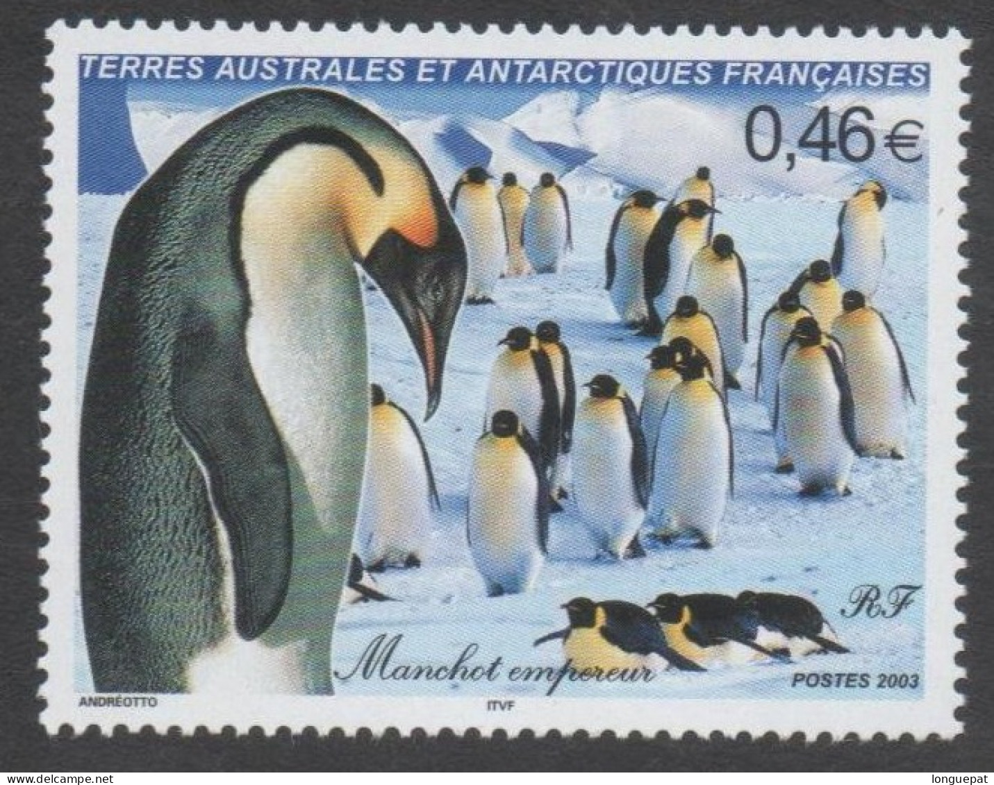 TAAF  - Faune Antarctique -Oiseau :  Manchot Empereur - Neufs