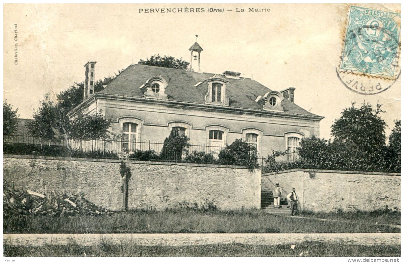 N°128 G -cpa Pervenchères -la Mairie- - Pervencheres