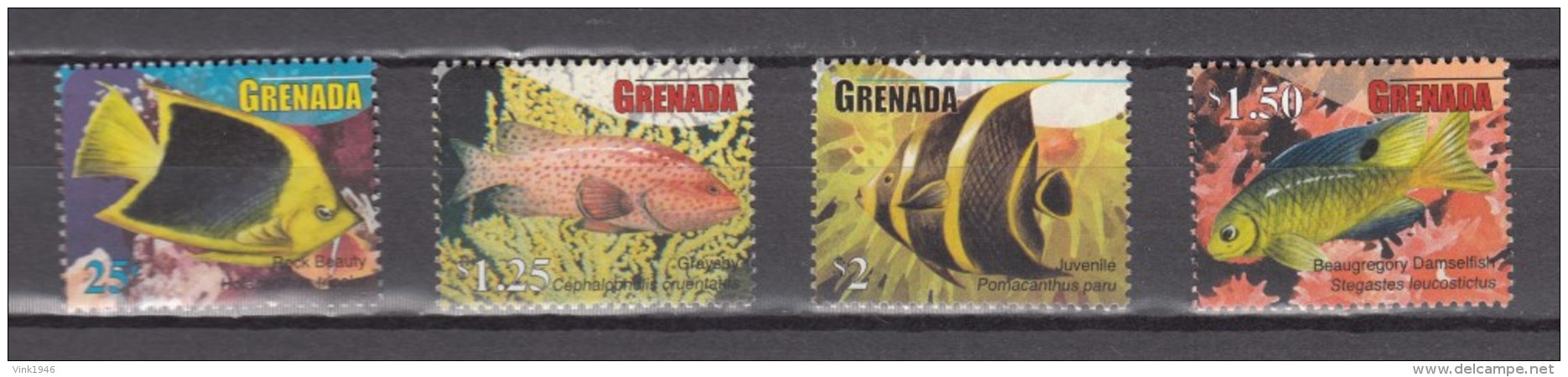 Grenada 2009,4V In Set,fish,vissen,fische,poissons,peche,peces,pesce,MNH/Postfrisd(A2670) - Vissen