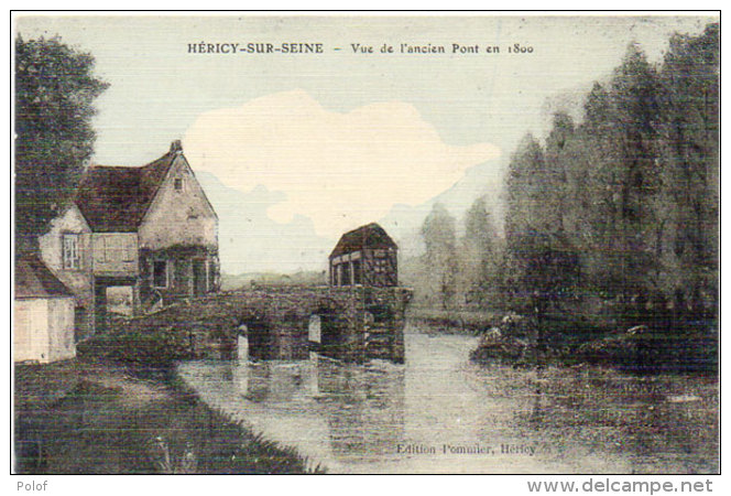 HERICY UR SEINE - Vue De L' Ancien Pont En 1800 (90613) - Autres & Non Classés