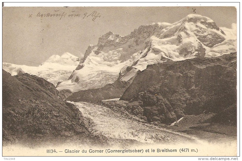 Schweiz, 1915, Glacier Du Gorner Et Breithorn Nach Steffisburg, Siehe Scans! - Steffisburg