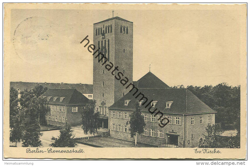 Berlin-Siemensstadt - Evangelische Kirche - Verlag J. Goldiner Berlin Gel. 1936 - Spandau