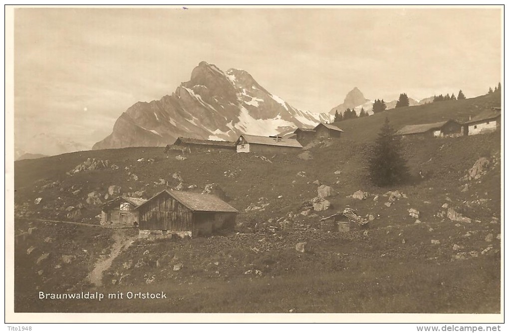 Schweiz, 1929, Braunwaldalp Mit Ortstock, Hotel Niederschlacht Nach Steffisburg, Siehe Scans! - Steffisburg