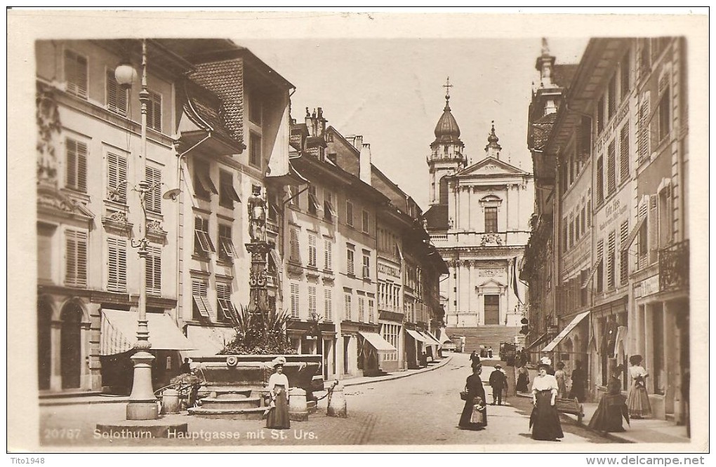 Schweiz, 1920, Solothurn Hauptgasse Mit St. Urs, Nach Steffisburg, Siehe Scans! - Steffisburg