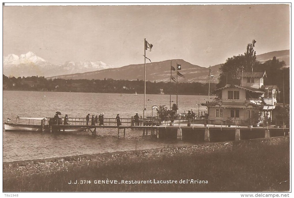 Schweiz, 1916, Geneve, Restaurant La Custre De L'Ariana, Nach Steffisburg, Siehe Scans! - Steffisburg