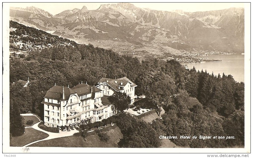 Schweiz, 1939, Chebres, Hotel Signal Et Parc, CP. Mitr. Terr. Post De Campagne, Nach Steffisburg, Siehe Scans! - Steffisburg