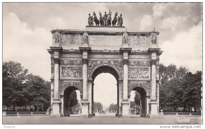 Carte Photo - Paris France - Arc Carrousel - Éditions Chantal - État : TB - 2 Scans - Other Monuments