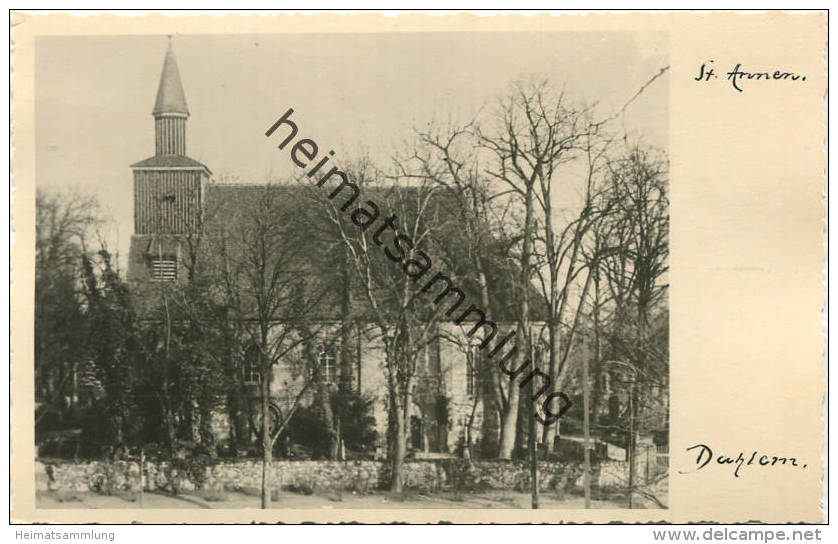 Berlin-Dahlem - St. Annen Kirche Foto-AK 30er Jahre - Dahlem