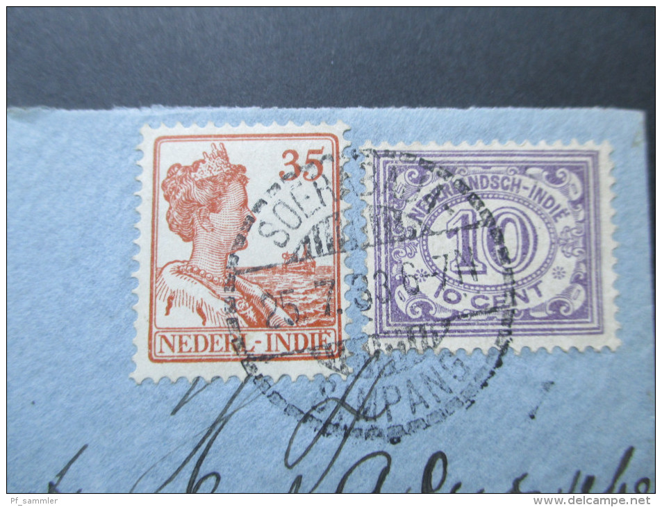 Niederländisch Indien 1933 Luftpostbrief / Per Luchtpost. Mit Luftpost Befördert Flughafen Halle / Leipzig (Schreuditz) - Indes Néerlandaises