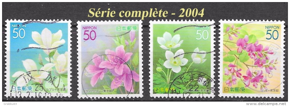 Japon  - Flore - Y&T N° 3525 / 3528 - Oblitérés - Lot 445 - Used Stamps