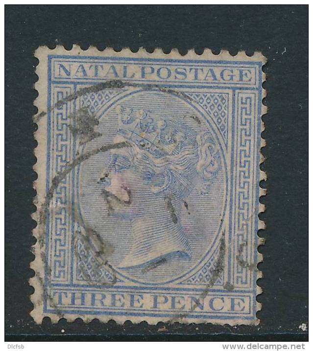 NATAL, 1882 3d Blue Wmk Crown CA, Faults - Natal (1857-1909)