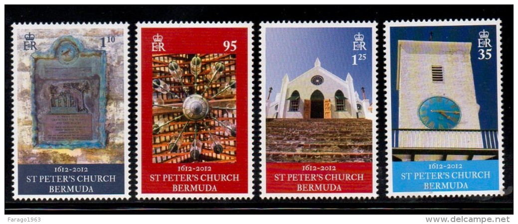 2012 Bermuda  St. Mary's Church  Complete Set Of 4 MNH - Bermuda