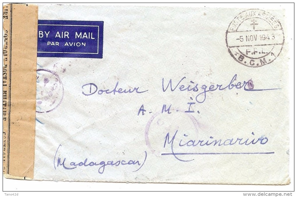 CTN42 - LEVANT LETTRE BCM1 / MIARINARIVO 5/11/1943 - Briefe U. Dokumente