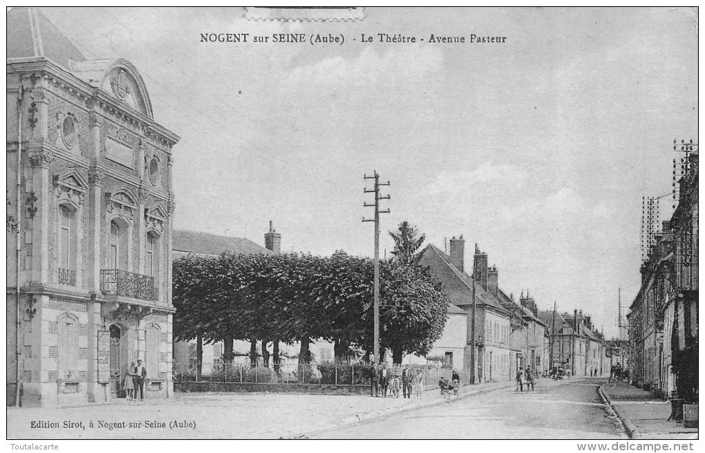 CPA 10  NOGENT SUR SEINE LE THEATRE AVENUE PASTEUR 1932 - Nogent-sur-Seine