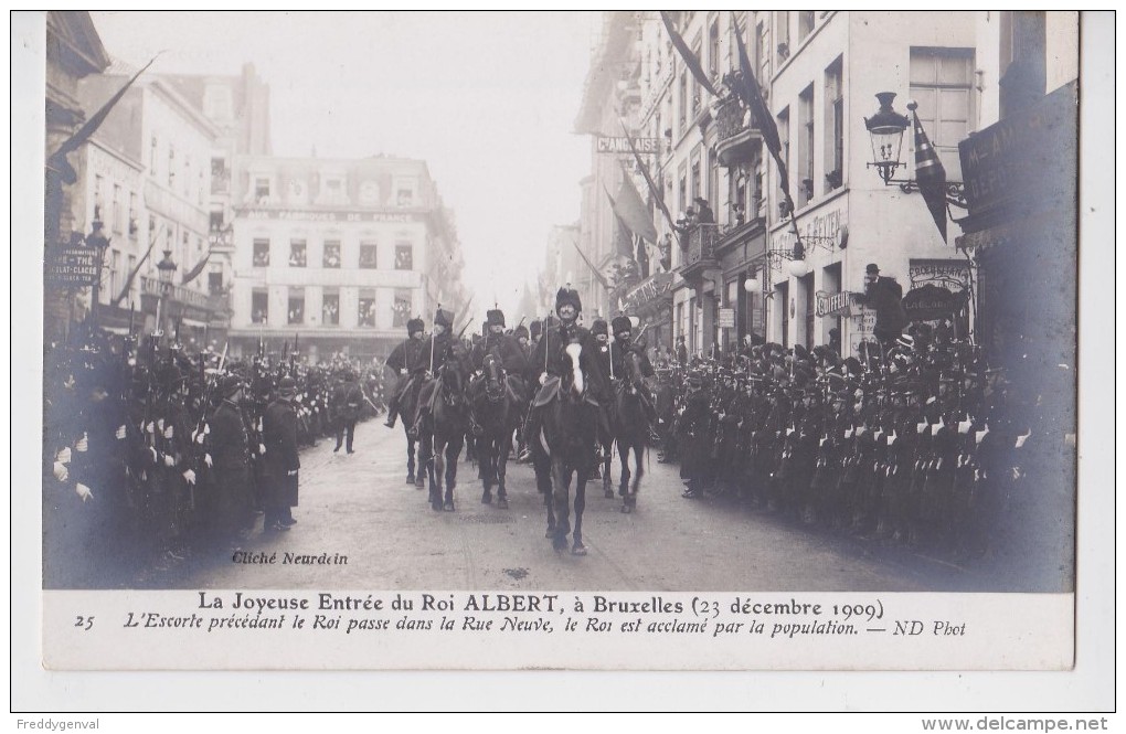 BRUXELLES JOYEUSE ENTREE ROI ALBERT 23/12/1909 - Manifestations