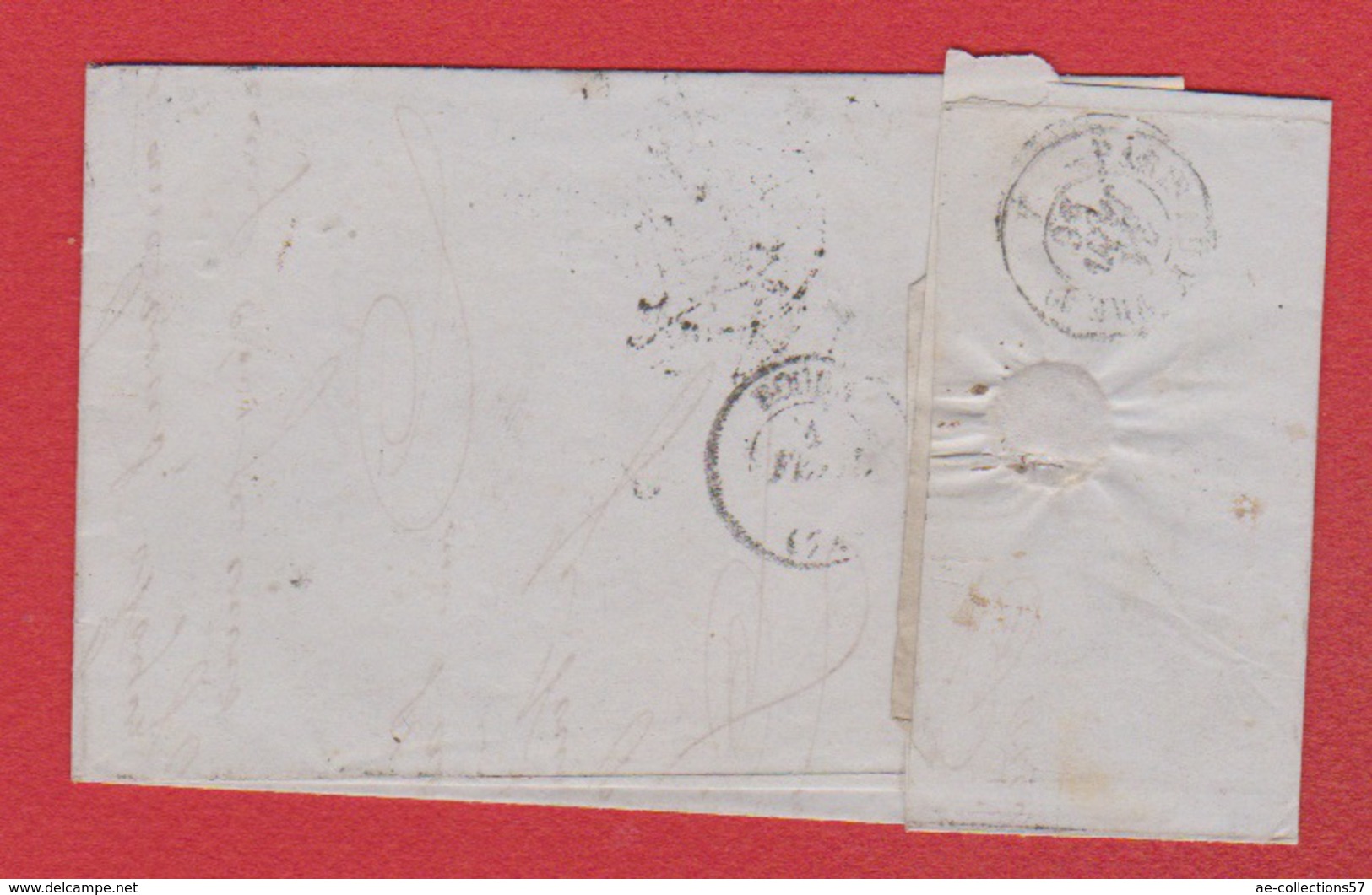 Lettre / De Paris / Pour Rouen /  31 Janvier 1856 / Cachet étoile - 1849-1876: Classic Period