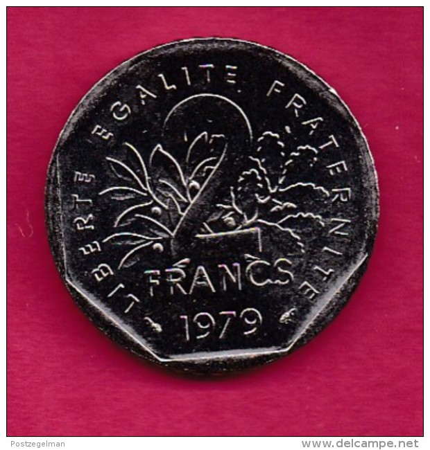 FRANCE, 1979, 1 Off Normally Used Coin Of  2 Franc , Zinc,   KM942.1, C9258 - Other & Unclassified