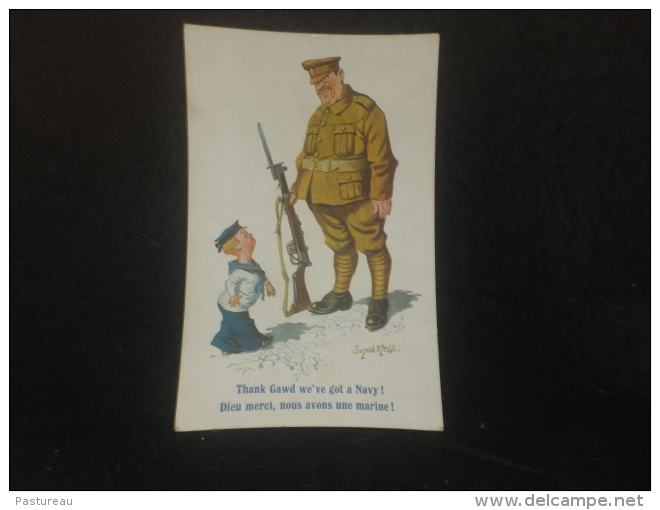 Humour .Dieu Merci , Nous Avons Une Marine . Illustrateur Anglais Donald Mac Gill. Militaria . - Mc Gill, Donald