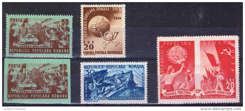 RO 52 - ROUMANIE 5 TP  N° 1080+a ET 1082/84 NEUFS**/* - Neufs