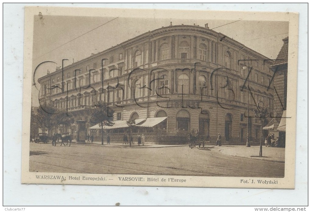 Varsovie Ou Warszawa (Pologne) : Hotel Europejski Im 1930 (lebendig) PF. - Polonia