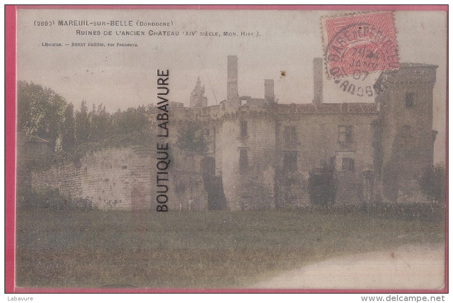 24 - MAREUIL SUR BELLE--Ruines De L'Ancien Chateau ( XIV° Siècle Monument Historique - Autres & Non Classés