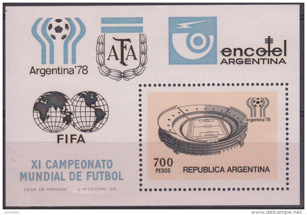 Argentina 1978 HB-19 Nuevo - Blocs-feuillets