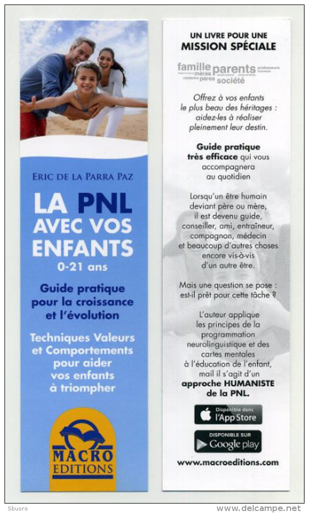 Marque-page - La PNL Avec Vos Enfants - Eric De La Parra Paz - Macro Editions - Marque-Pages