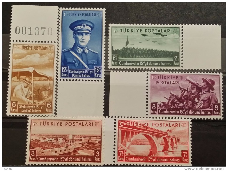 Turkey, 1937, Mi: 1029/34 (MNH) - Unused Stamps