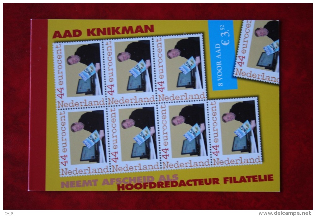 NVPH PQ2 Postaumaat Afscheid Aad Knikman Postzegelboekje 2009 POSTFRIS MNH ** NEDERLAND / NIEDERLANDE / NETHERLANDS - Timbres Personnalisés