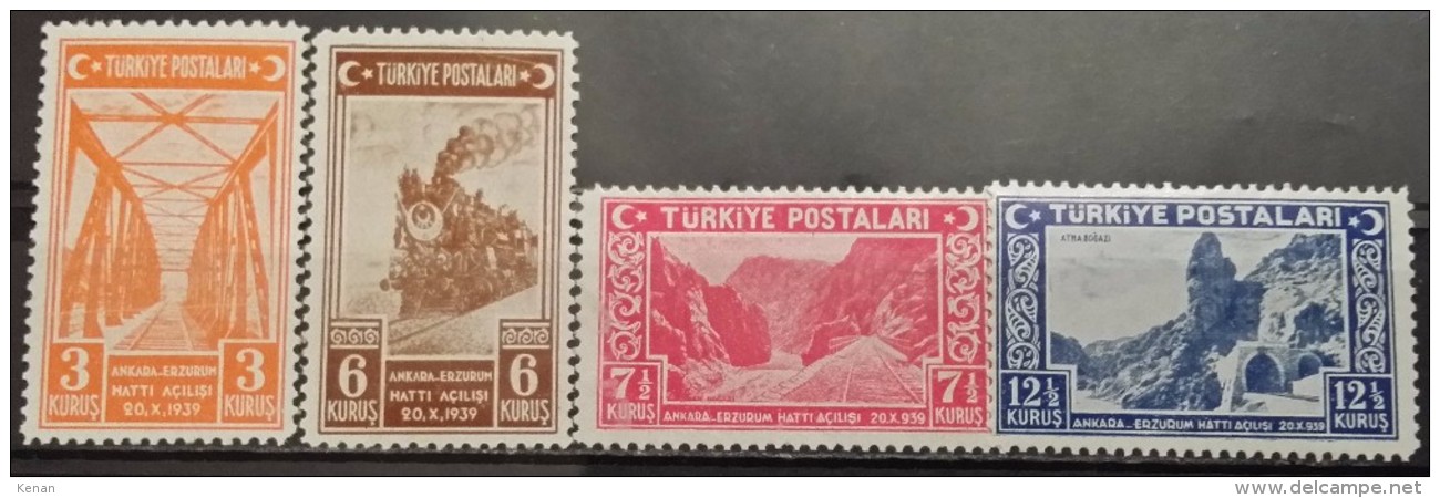 Turkey, 1939, Mi: 1059/62 (MNH) - Nuevos