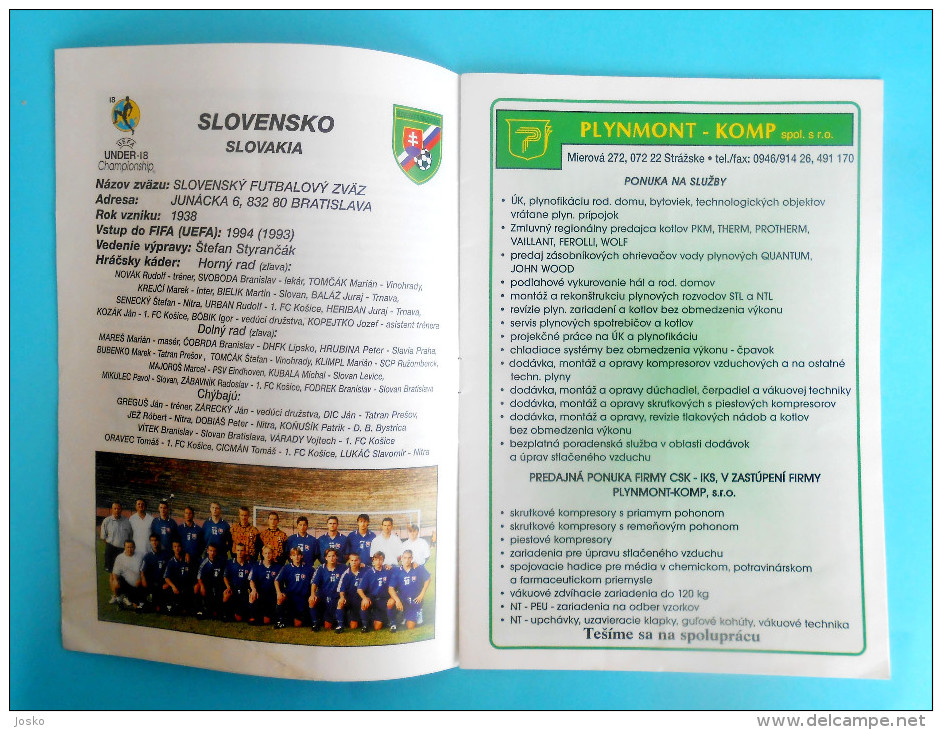 UEFA UNDER-18 CHAMPIONSHIP - SLOVAKIA CROATIA FINLAND MALTA Football Programme Soccer Fussball Programm Calcio Programma - Livres