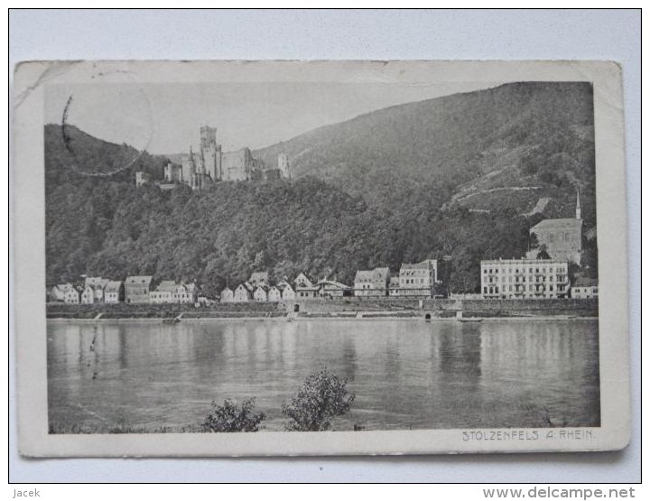 Stolzenfels A Rh  /  1912 Year / Old Postcard / 2 Scan - Lahnstein