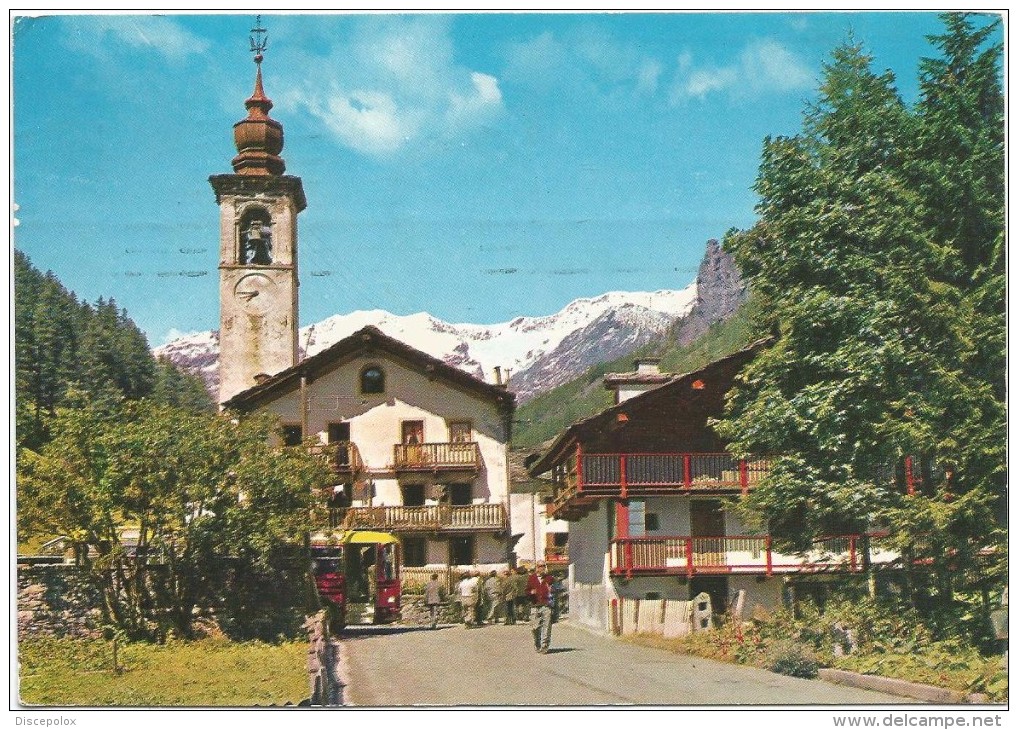 R2782 Gressoney La Trinité (Aosta) - Entrata Al Paese E Ghiacciaio Del Monte Rosa - Bus Autobus / Viaggiata 1974 - Altri & Non Classificati