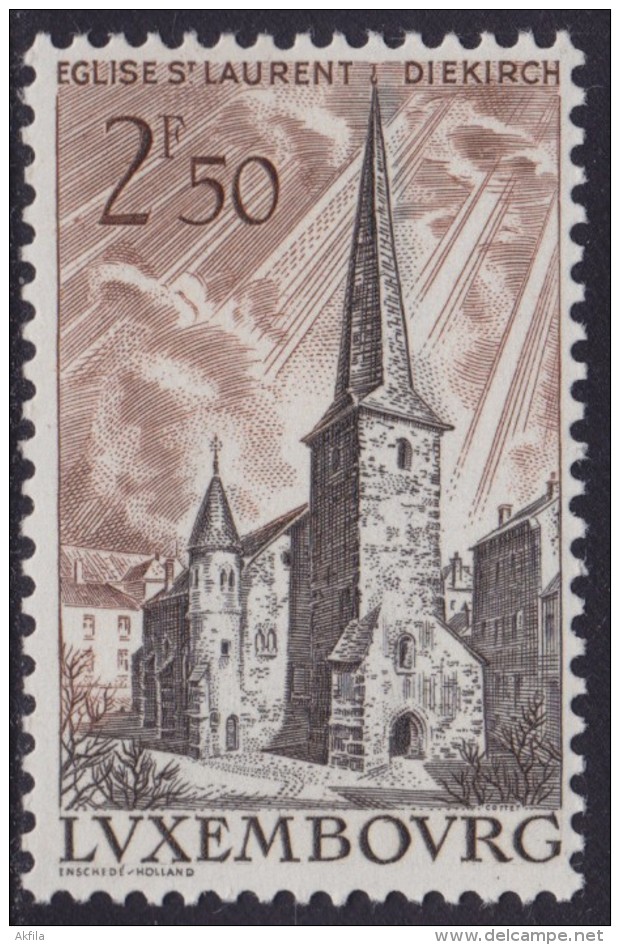 4841. Luxembourg 1962 Landscapes - St. Lawrence's Church, MNH (**) Michel 659 - Ungebraucht