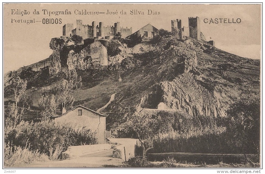 Postal Portugal - Obidos - Castelo Óbidos (Ed. Tipografia Caldense) - Castle - Château - CPA - Postcard - Leiria