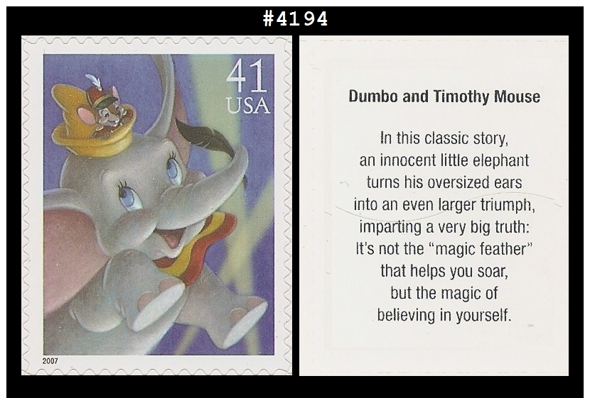 US 4194 St1 The Art Of Disney : Dumbo And Timothy Mouse - Blokken & Velletjes