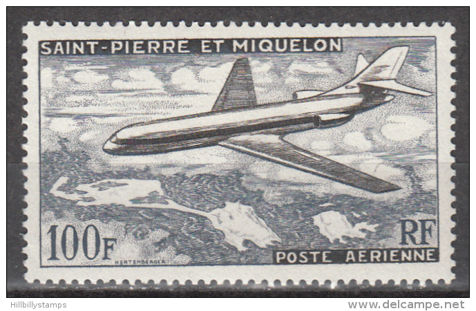 ST PIERRE AND MIQUELON      SCOTT NO. C22        UNUSED HINGED       YEAR  1957 - Nuevos