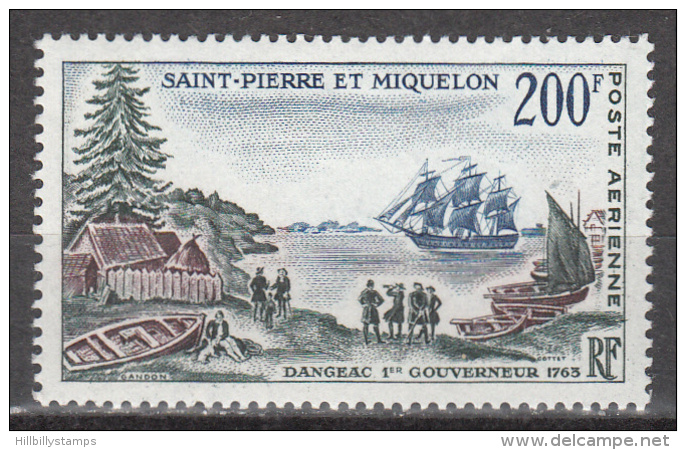 ST PIERRE AND MIQUELON      SCOTT NO. C27        UNUSED HINGED       YEAR  1963 - Neufs