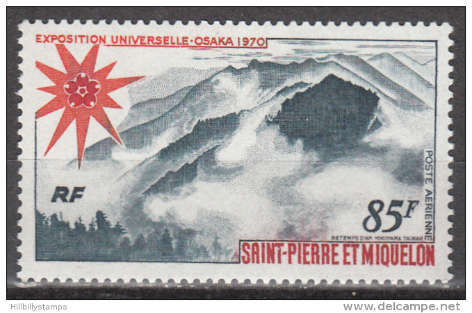 ST PIERRE AND MIQUELON      SCOTT NO. C46        UNUSED HINGED       YEAR  1970 - Unused Stamps