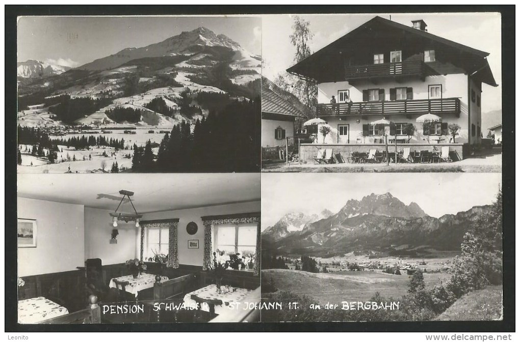 ST. JOHANN Tirol Kitzbühel Pension SCHWAIGER An Der Bergbahn 1963 - St. Johann In Tirol