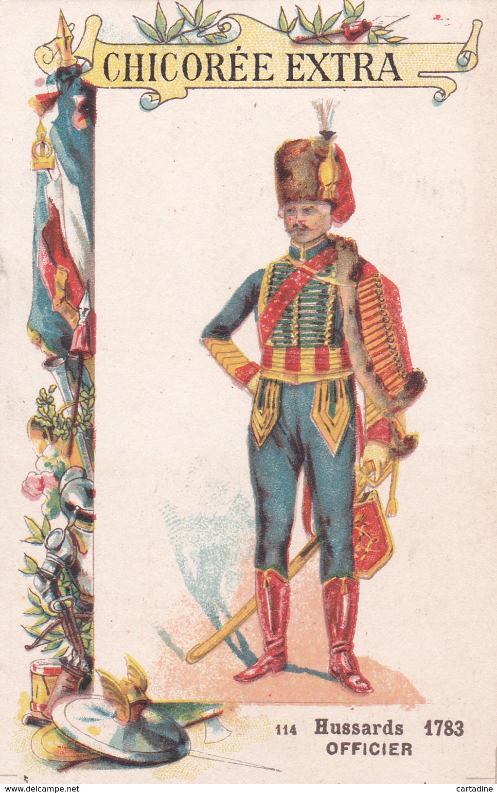 HUSSARDS - OFFICIER  - 1783 - N°114  - CHICOREE EXTRA  C. BERIOT - Thé & Café