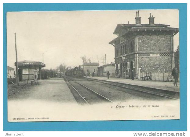 CPA 2 - Chemin De Fer Arrivée Du Train En Gare De ORSAY 91 - Orsay