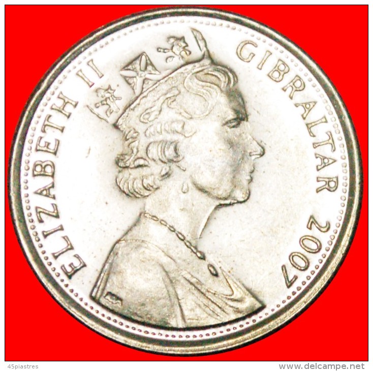 § BLIND QUEEN: GIBRALTAR &#9733; 10 PENCE 1779-1783 2007 MINT LUSTER! LOW START&#9733; NO RESERVE! - Gibraltar