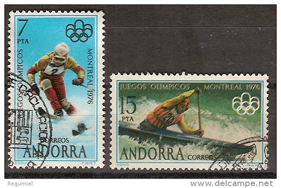 Andorra U 104/05 (o) Olimpicos Montreal.1976 - Gebruikt