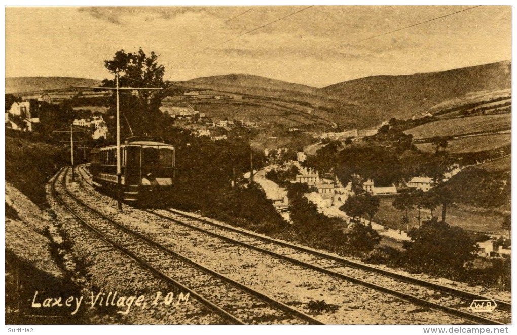 ISLE OF MAN - LAXEY VILLAGE - TRAM  Iom137 - Isle Of Man