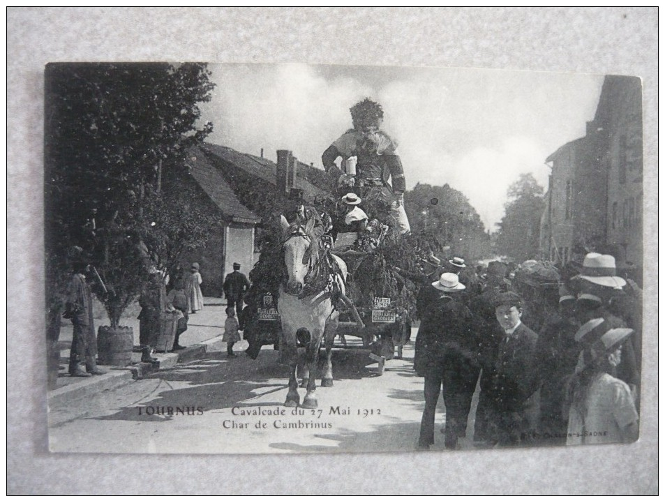 CPA TOURNUS Cavalcade Du 27 Mai 1912 LE CHAR DE CAMBRINUS BIERE GEORGES - Autres & Non Classés