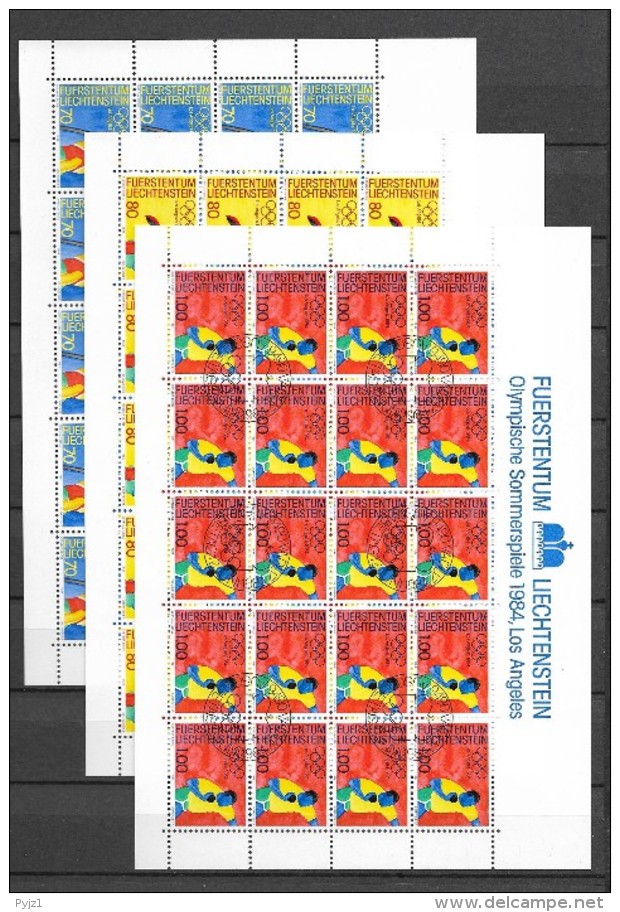 1984 USED Liechtenstein Sheets - Sommer 1984: Los Angeles